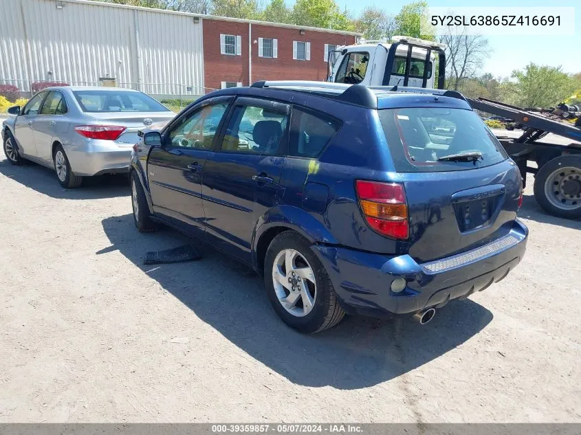 5Y2SL63865Z416691 2005 Pontiac Vibe