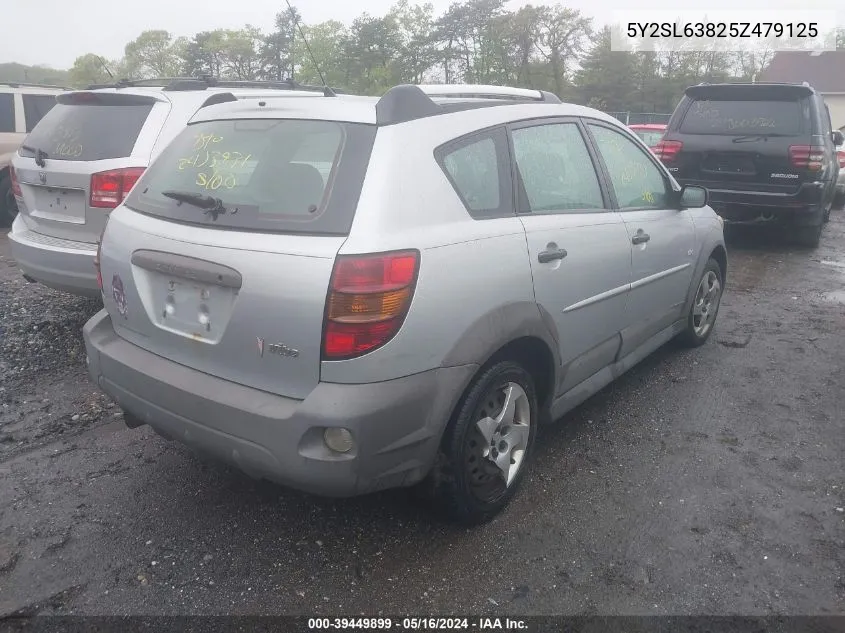 2005 Pontiac Vibe VIN: 5Y2SL63825Z479125 Lot: 39449899