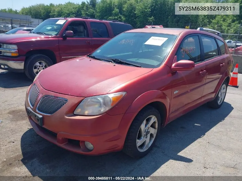 2005 Pontiac Vibe VIN: 5Y2SM63835Z479311 Lot: 39485811