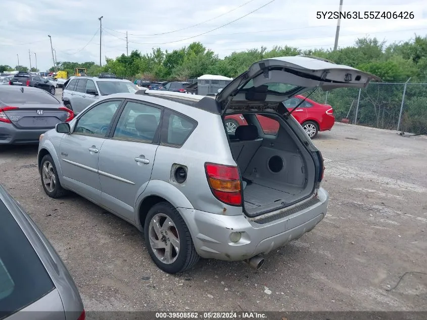 2005 Pontiac Vibe Gt VIN: 5Y2SN63L55Z406426 Lot: 39508562