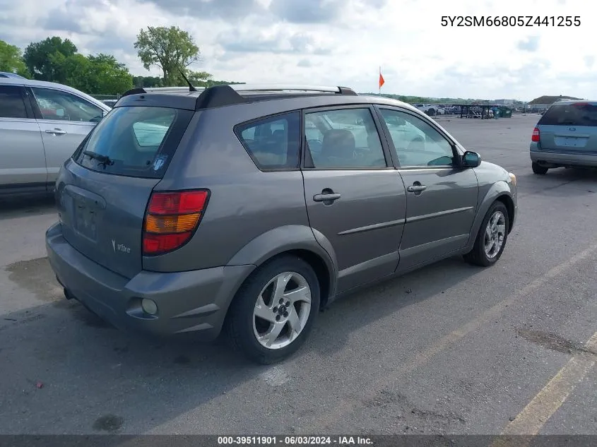 2005 Pontiac Vibe VIN: 5Y2SM66805Z441255 Lot: 39511901