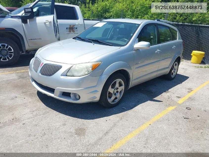 2005 Pontiac Vibe VIN: 5Y2SL63875Z448873 Lot: 39513544