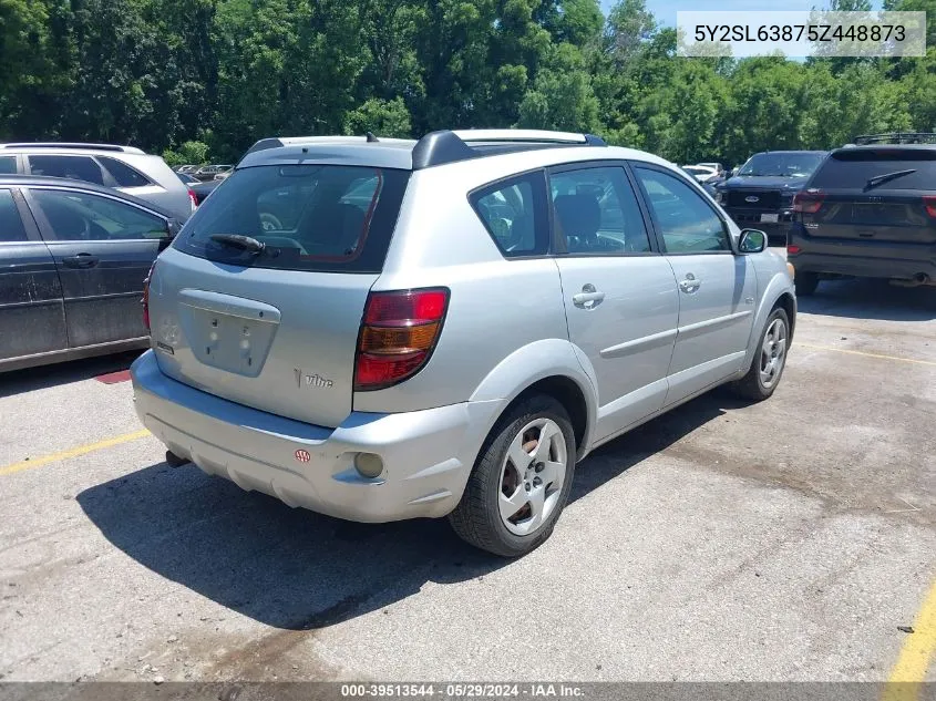 2005 Pontiac Vibe VIN: 5Y2SL63875Z448873 Lot: 39513544