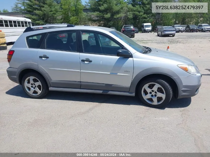 2005 Pontiac Vibe VIN: 5Y2SL63825Z479397 Lot: 39514246