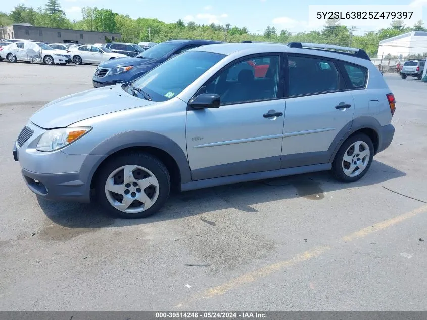 2005 Pontiac Vibe VIN: 5Y2SL63825Z479397 Lot: 39514246