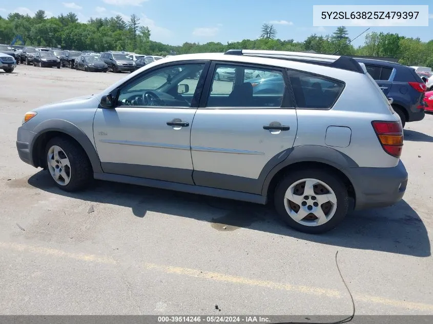 2005 Pontiac Vibe VIN: 5Y2SL63825Z479397 Lot: 39514246