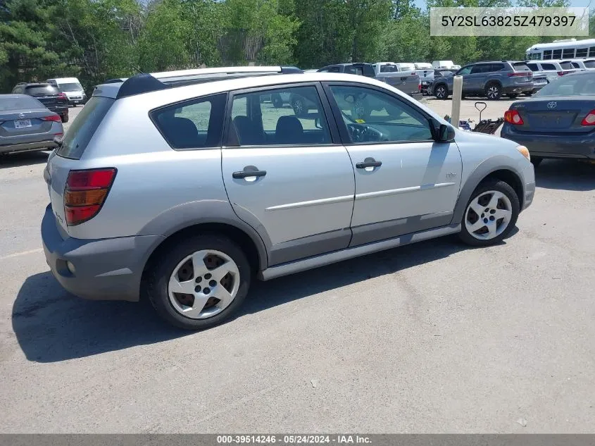 2005 Pontiac Vibe VIN: 5Y2SL63825Z479397 Lot: 39514246