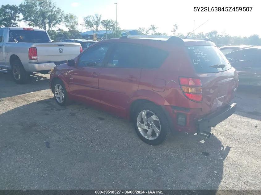 2005 Pontiac Vibe VIN: 5Y2SL63845Z459507 Lot: 39518527