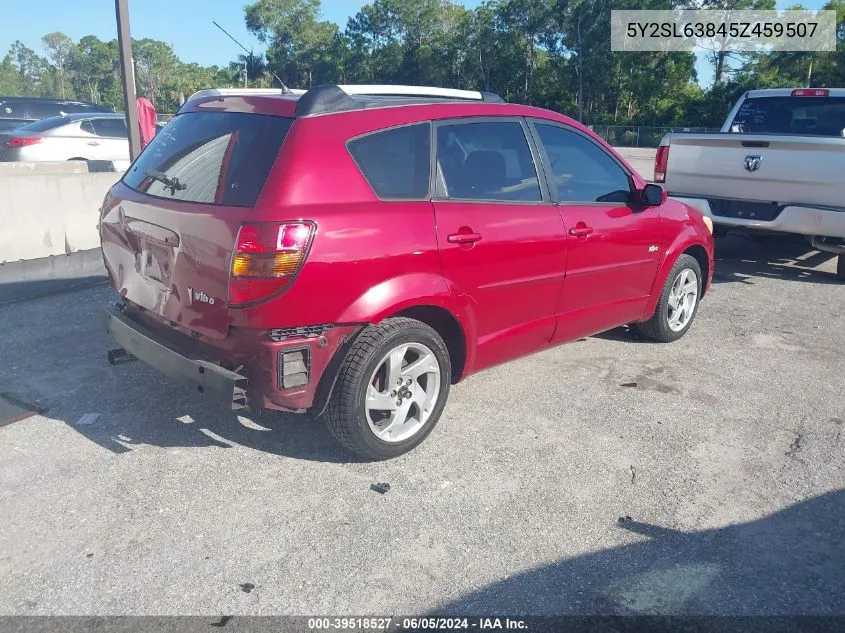 2005 Pontiac Vibe VIN: 5Y2SL63845Z459507 Lot: 39518527