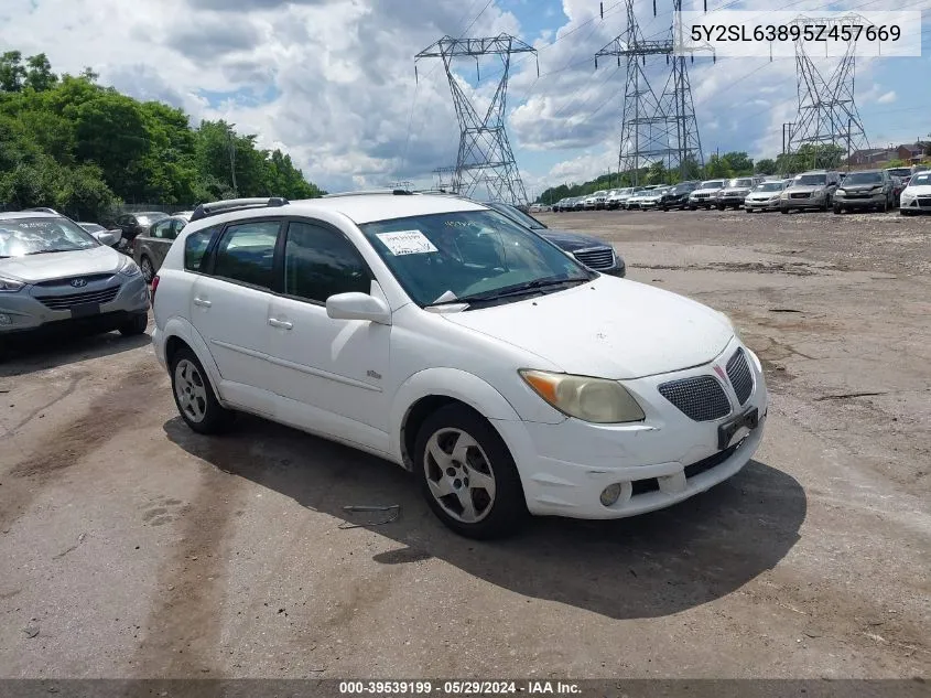 2005 Pontiac Vibe VIN: 5Y2SL63895Z457669 Lot: 39539199