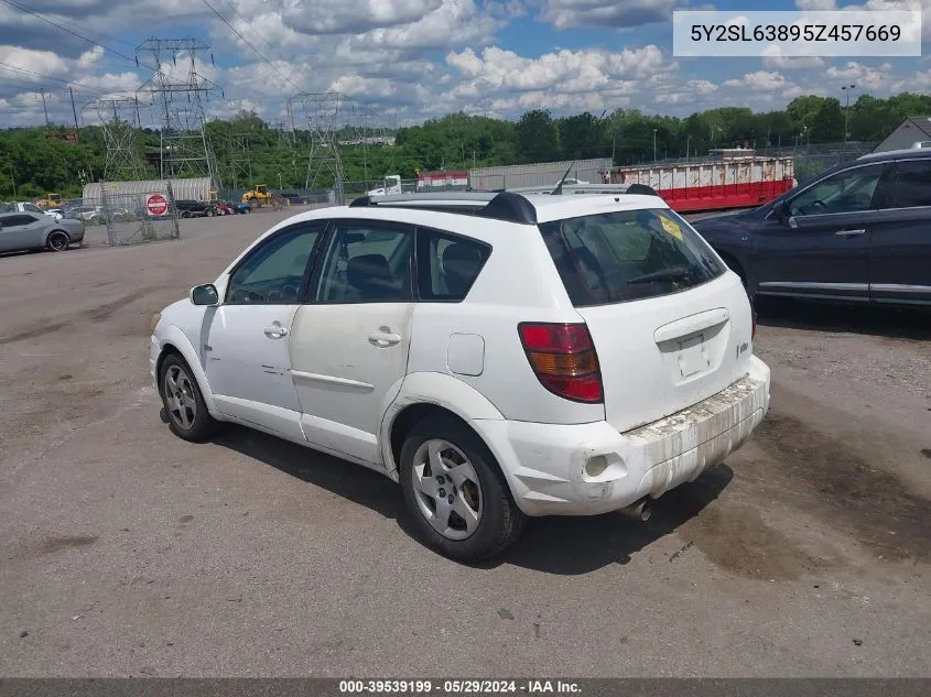 2005 Pontiac Vibe VIN: 5Y2SL63895Z457669 Lot: 39539199