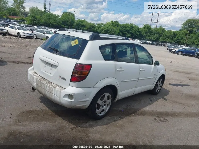 2005 Pontiac Vibe VIN: 5Y2SL63895Z457669 Lot: 39539199