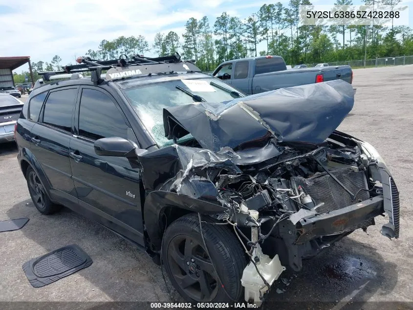 2005 Pontiac Vibe VIN: 5Y2SL63865Z428288 Lot: 39544032