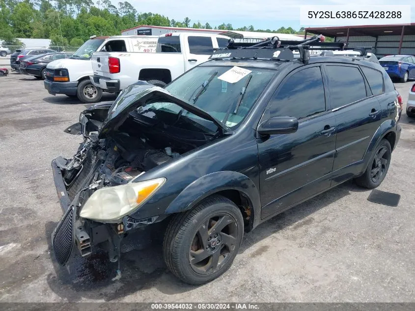 2005 Pontiac Vibe VIN: 5Y2SL63865Z428288 Lot: 39544032