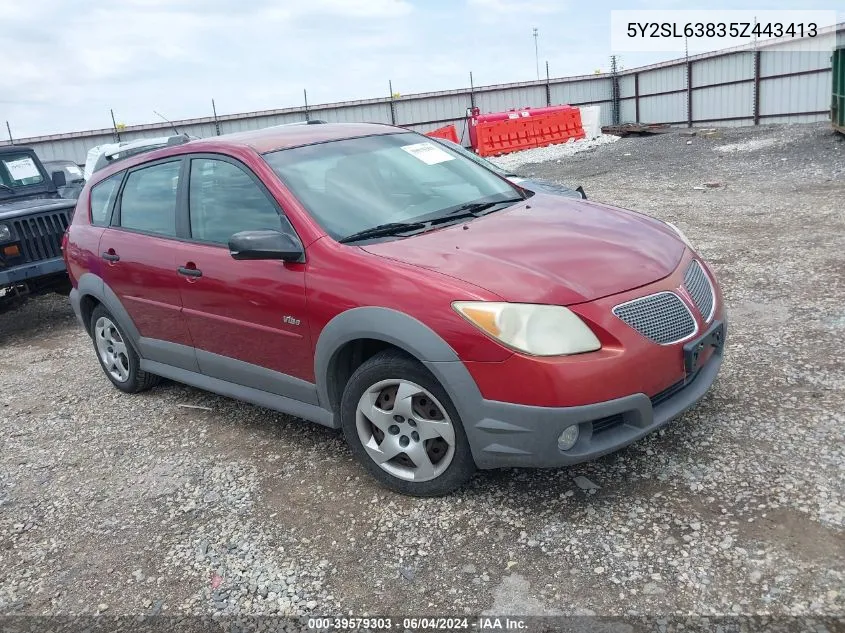 5Y2SL63835Z443413 2005 Pontiac Vibe