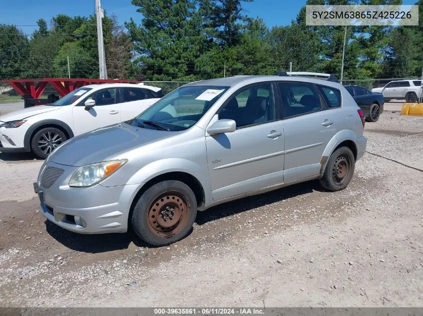 2005 Pontiac Vibe VIN: 5Y2SM63865Z425226 Lot: 39635861