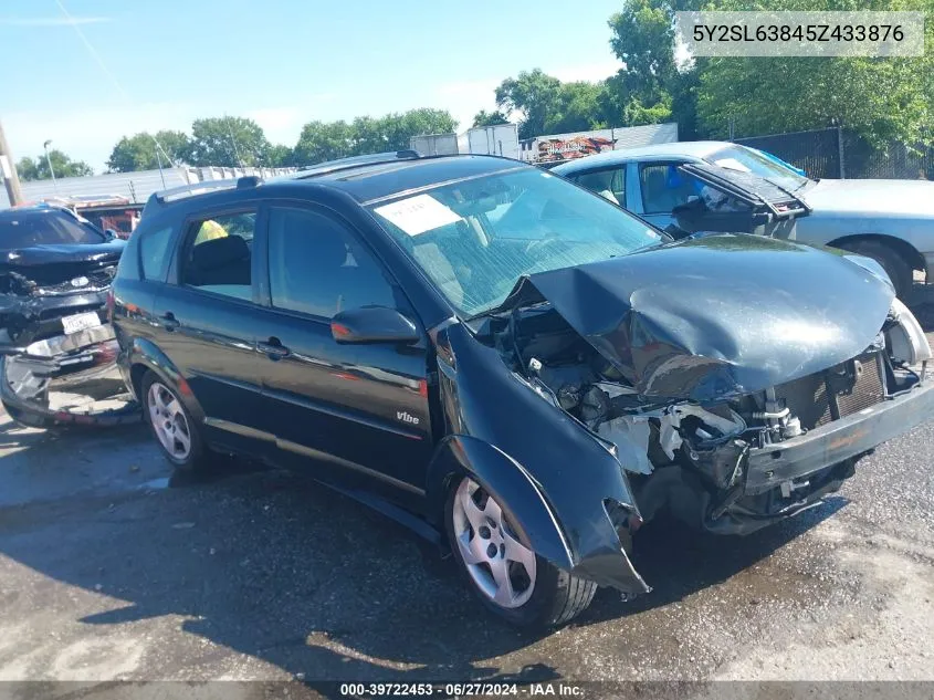 2005 Pontiac Vibe VIN: 5Y2SL63845Z433876 Lot: 39722453