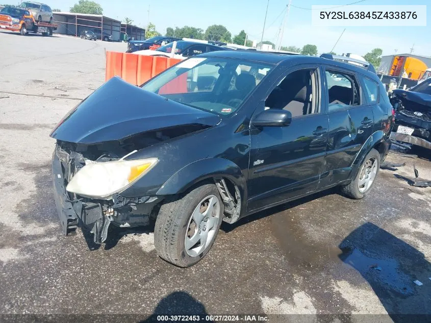 2005 Pontiac Vibe VIN: 5Y2SL63845Z433876 Lot: 39722453