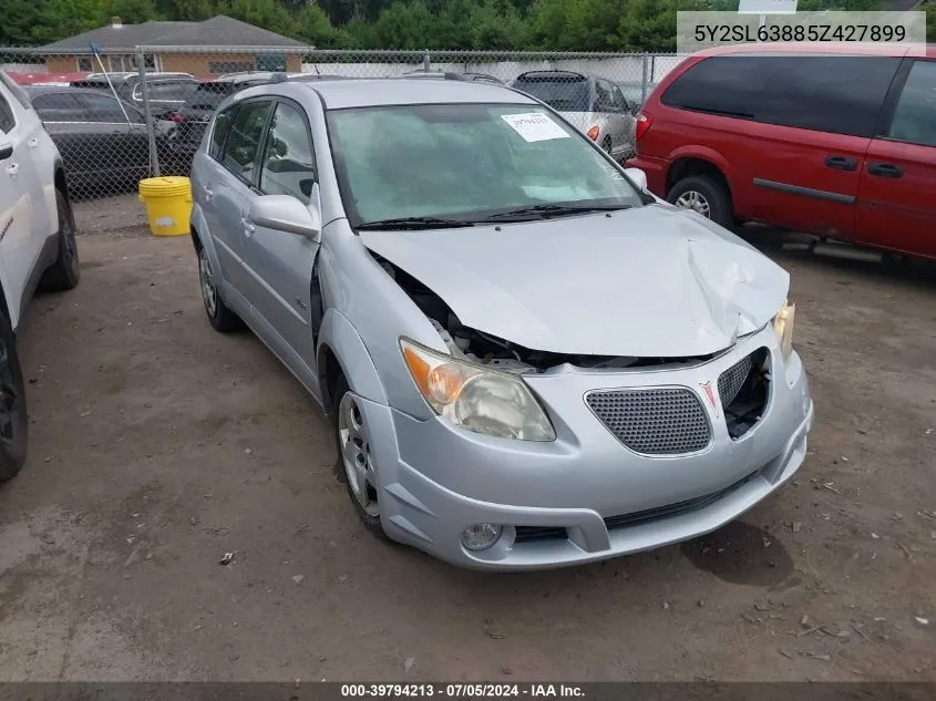 2005 Pontiac Vibe VIN: 5Y2SL63885Z427899 Lot: 39794213