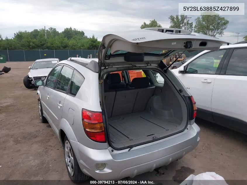 2005 Pontiac Vibe VIN: 5Y2SL63885Z427899 Lot: 39794213