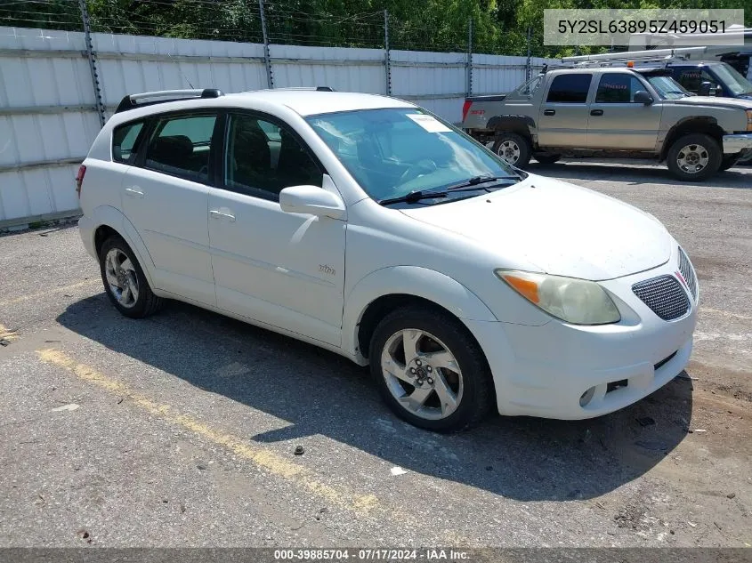 2005 Pontiac Vibe VIN: 5Y2SL63895Z459051 Lot: 39885704