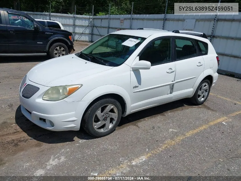 2005 Pontiac Vibe VIN: 5Y2SL63895Z459051 Lot: 39885704