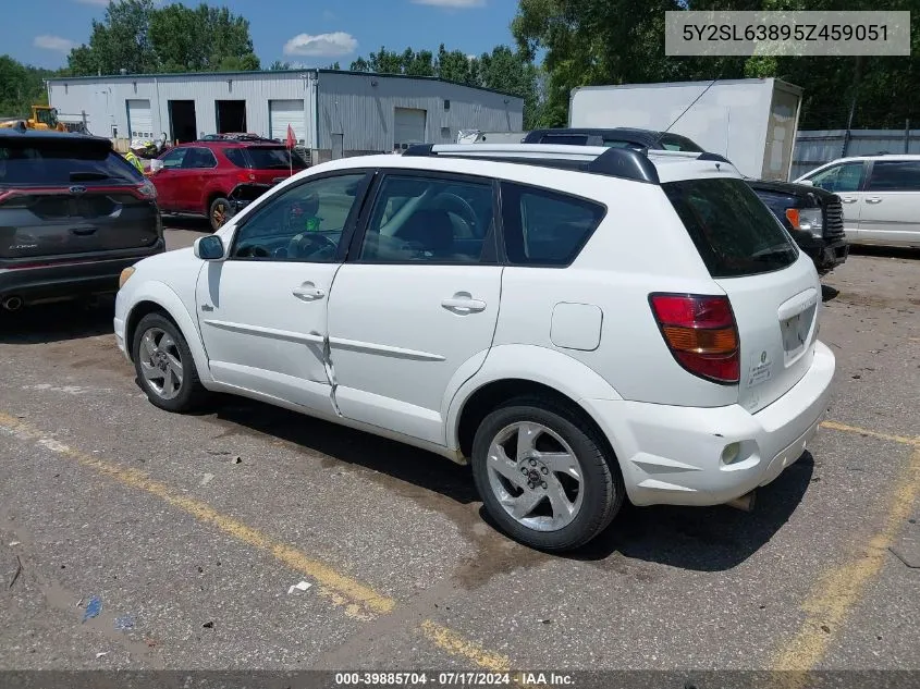 2005 Pontiac Vibe VIN: 5Y2SL63895Z459051 Lot: 39885704