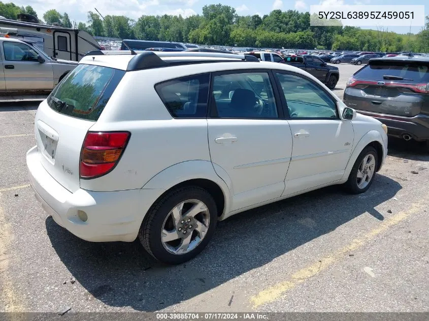 2005 Pontiac Vibe VIN: 5Y2SL63895Z459051 Lot: 39885704