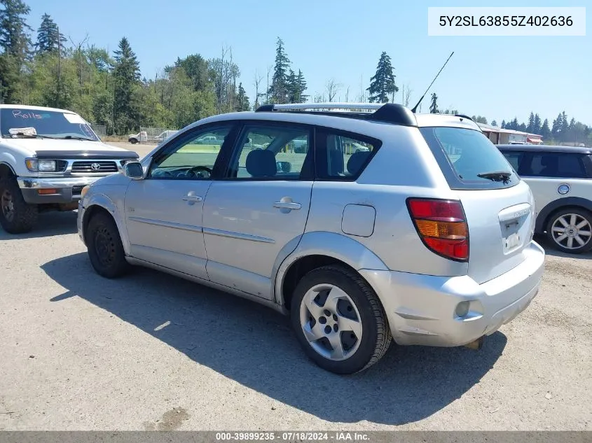 2005 Pontiac Vibe VIN: 5Y2SL63855Z402636 Lot: 39899235