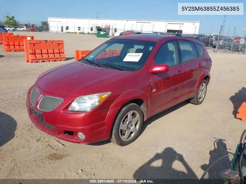 2005 Pontiac Vibe VIN: 5Y2SM63855Z456385 Lot: 39914600