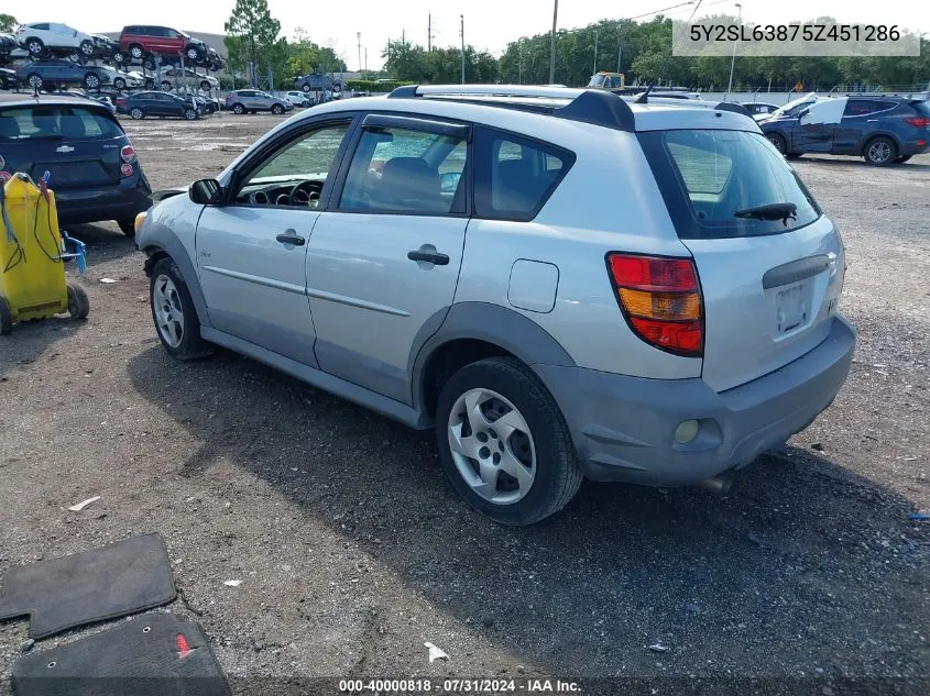 5Y2SL63875Z451286 2005 Pontiac Vibe