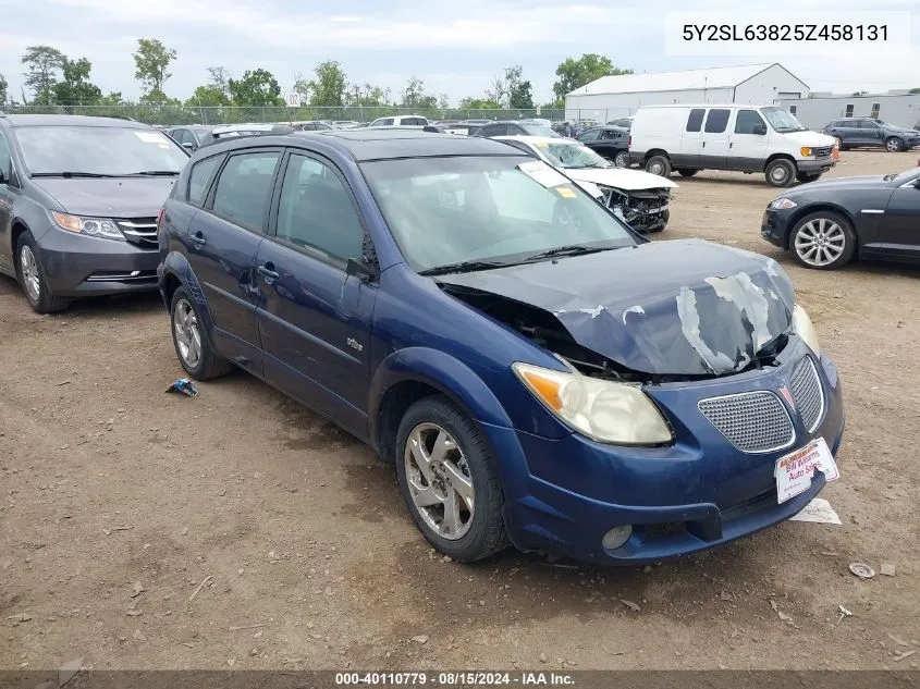 2005 Pontiac Vibe VIN: 5Y2SL63825Z458131 Lot: 40110779