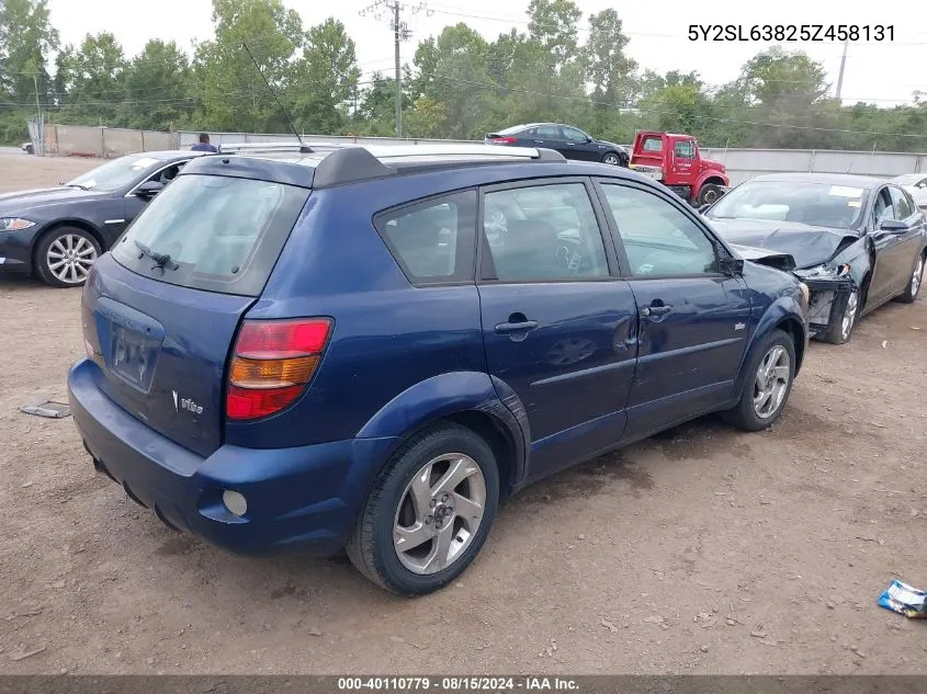 2005 Pontiac Vibe VIN: 5Y2SL63825Z458131 Lot: 40110779