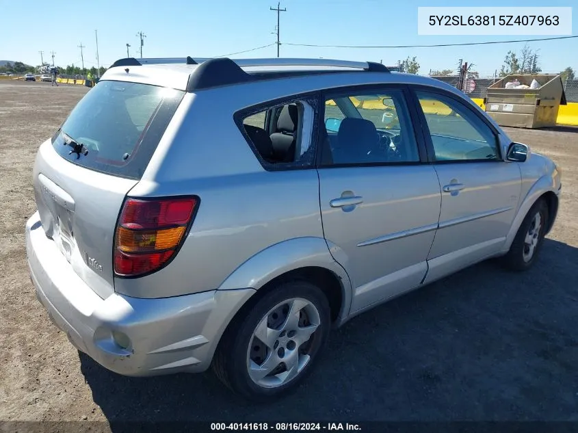 5Y2SL63815Z407963 2005 Pontiac Vibe