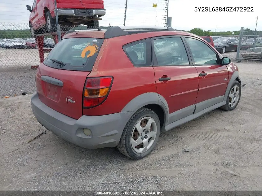 5Y2SL63845Z472922 2005 Pontiac Vibe