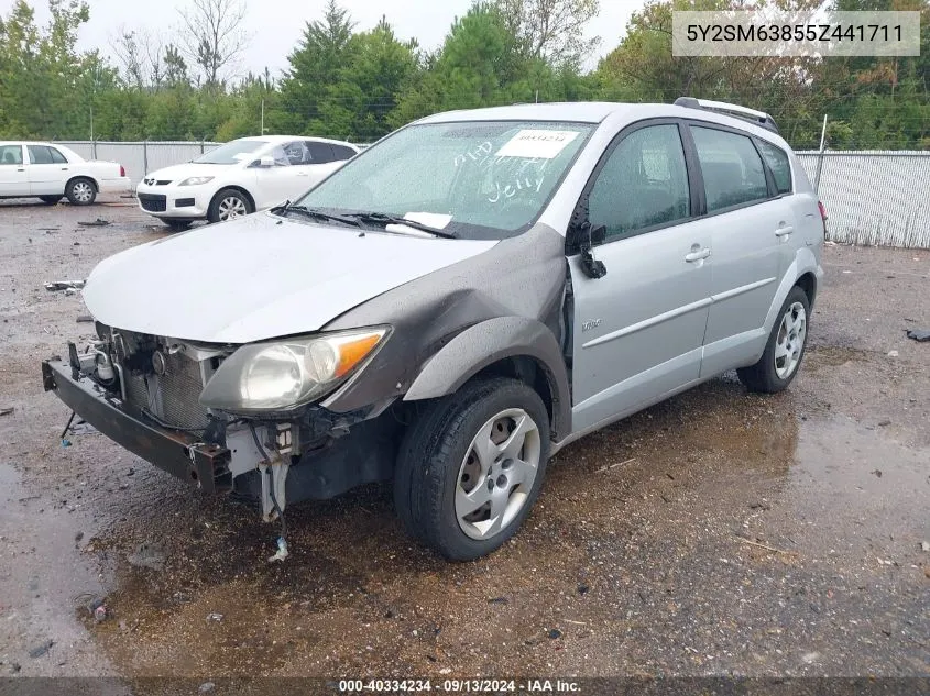 2005 Pontiac Vibe VIN: 5Y2SM63855Z441711 Lot: 40334234