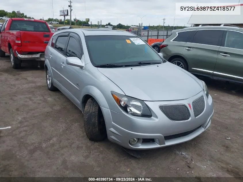 5Y2SL63875Z418577 2005 Pontiac Vibe