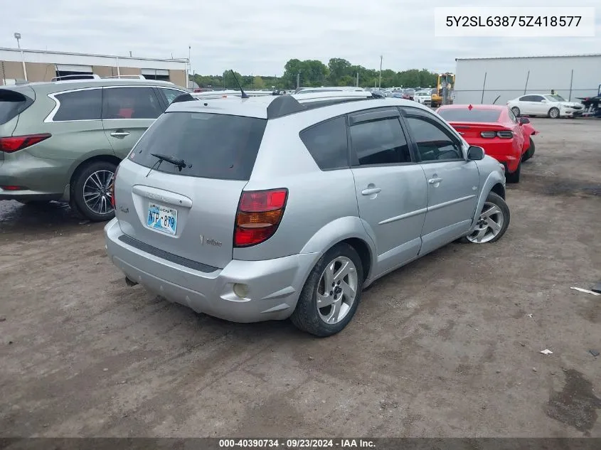 5Y2SL63875Z418577 2005 Pontiac Vibe