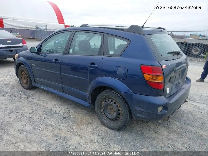 5Y2SL65876Z432669 2006 Pontiac Vibe