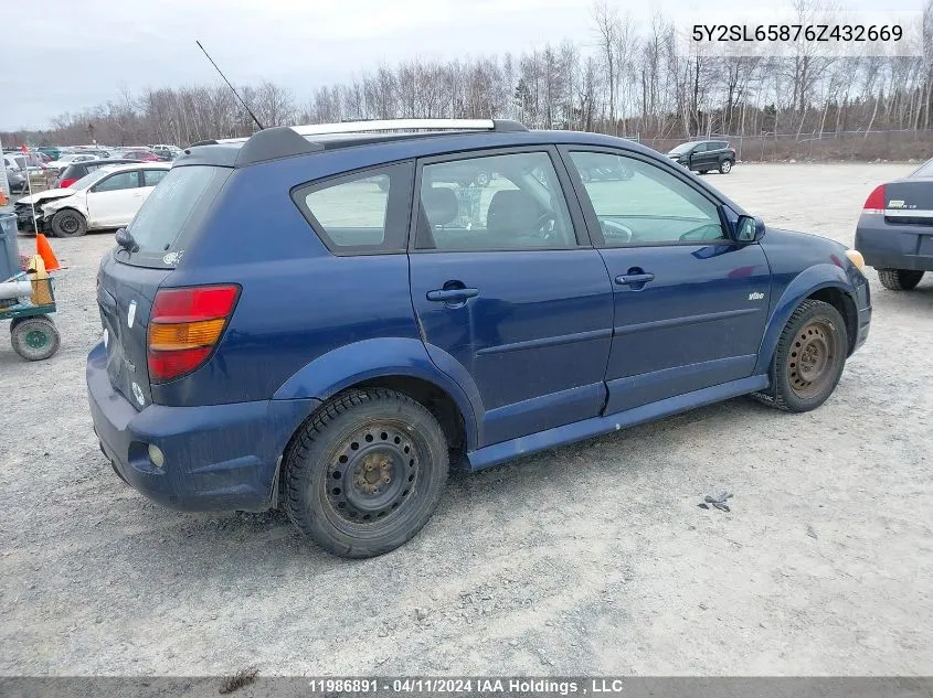 5Y2SL65876Z432669 2006 Pontiac Vibe