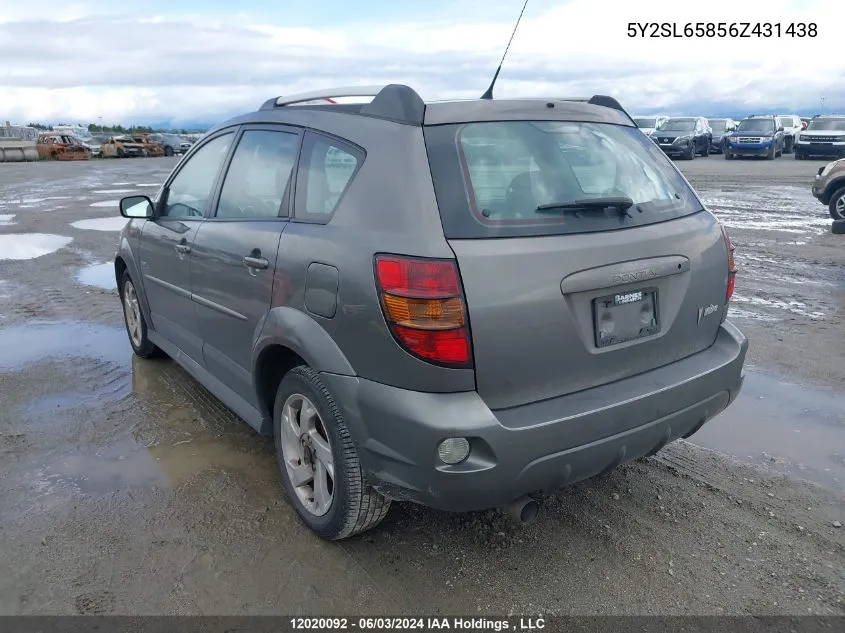 5Y2SL65856Z431438 2006 Pontiac Vibe