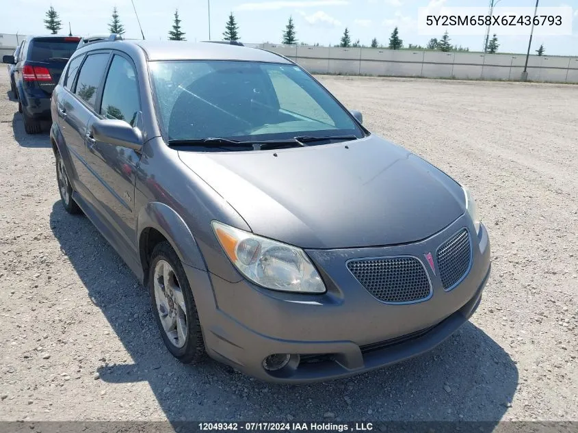 5Y2SM658X6Z436793 2006 Pontiac Vibe