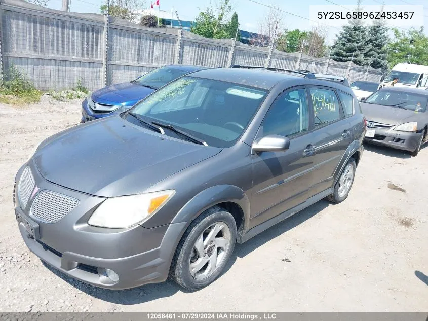 2006 Pontiac Vibe VIN: 5Y2SL65896Z453457 Lot: 12058461