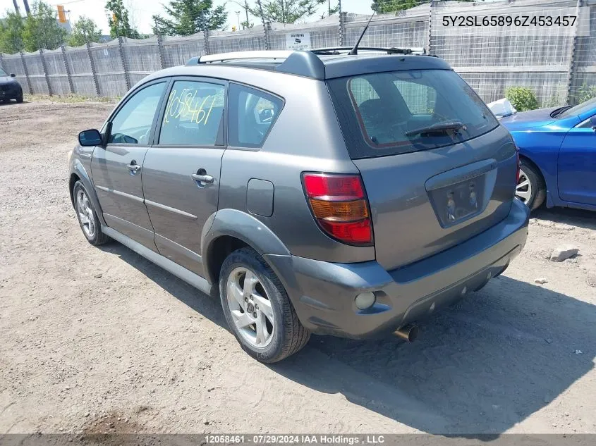 2006 Pontiac Vibe VIN: 5Y2SL65896Z453457 Lot: 12058461