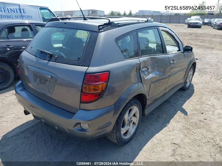 2006 Pontiac Vibe VIN: 5Y2SL65896Z453457 Lot: 12058461