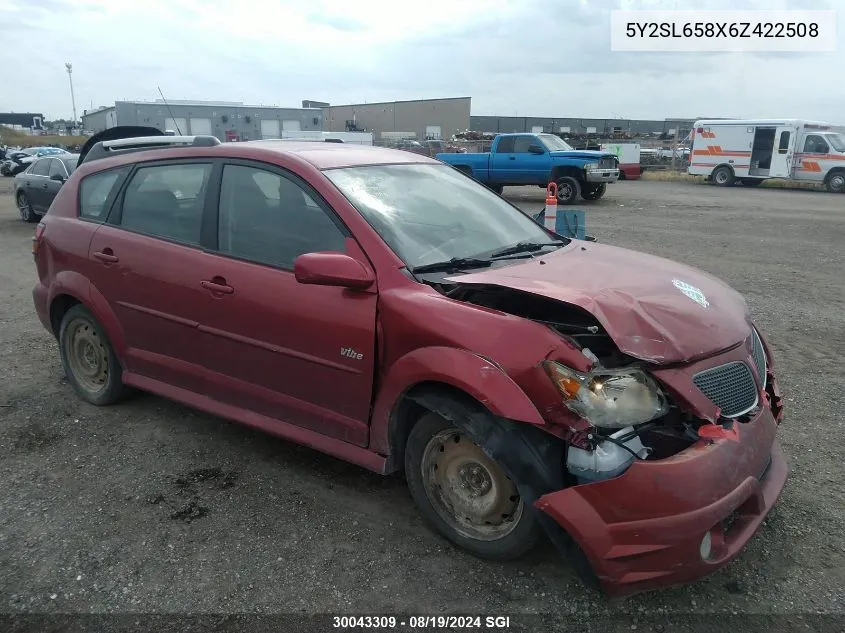 5Y2SL658X6Z422508 2006 Pontiac Vibe