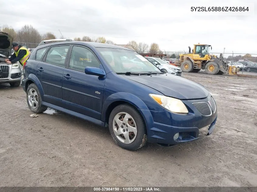 2006 Pontiac Vibe VIN: 5Y2SL65886Z426864 Lot: 37984198