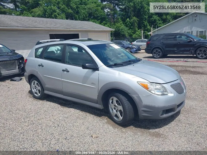 2006 Pontiac Vibe VIN: 5Y2SL658X6Z413548 Lot: 39478597