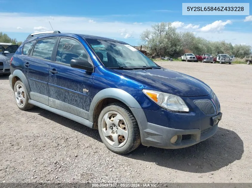 2006 Pontiac Vibe VIN: 5Y2SL65846Z433228 Lot: 39497537