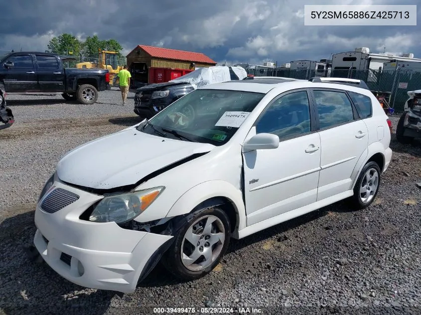 2006 Pontiac Vibe VIN: 5Y2SM65886Z425713 Lot: 39499475